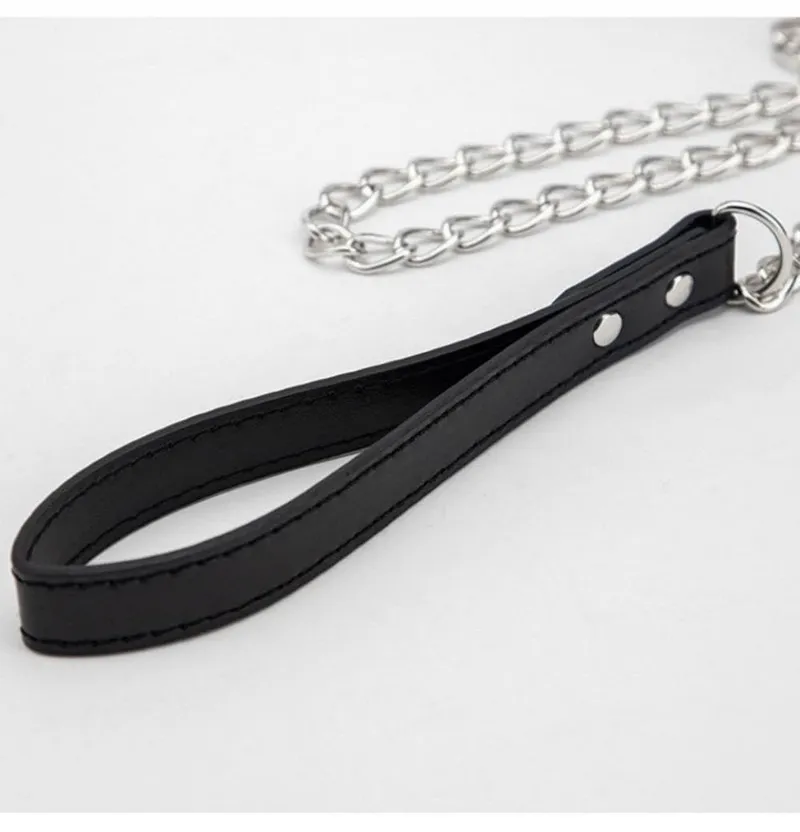 HALSFESSEL Halsband met O-Ring Bondage Leren Fetisj voor Koppels — foto 3