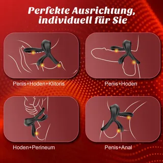 DUAL Penisvibrator met Verstelbare Stimulator voor Koppels Mannen — miniatuur 6