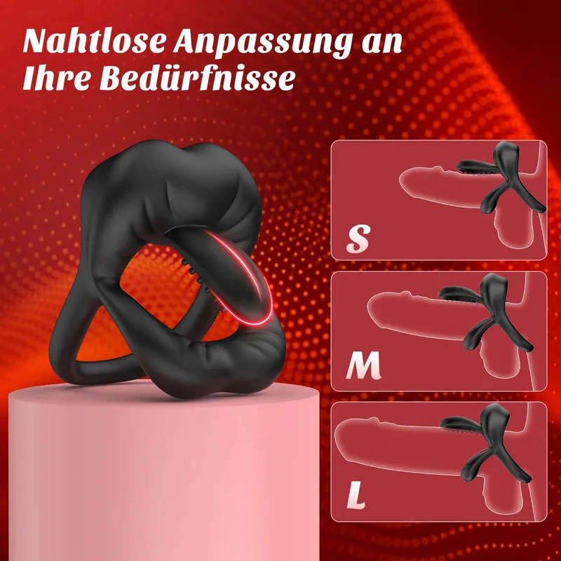 DUAL Penisvibrator met Verstelbare Stimulator voor Koppels Mannen — foto 5