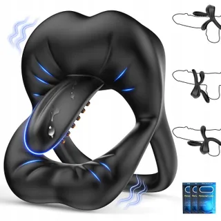 DUAL Penisvibrator met Verstelbare Stimulator voor Koppels Mannen — miniatuur 9