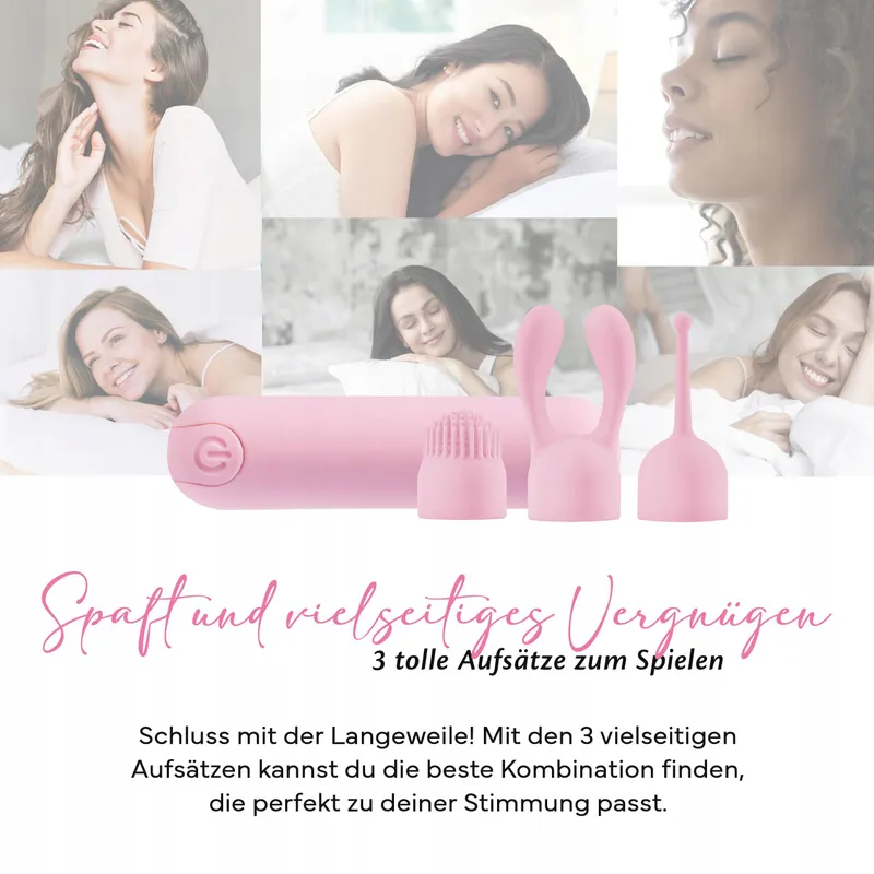 FAE Mini Vibrator Vrouwen Klitoris G-Punt 10 Standen 3 Opzetstukken — foto 2