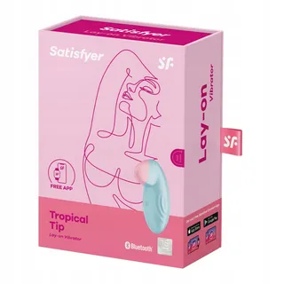 SATISFYER Tropical Tip Bluetooth Vibrator Klitoris Blauw — miniatuur 5