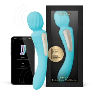 LELO SWITCH Massagestick Vrouwen Bluetooth 12 Standen Aqua