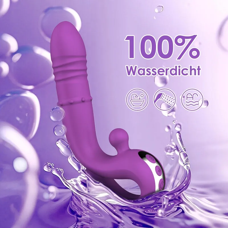 DILDO VIBRATOR Vrouwen G-Punt Klitoris 10 Standen Telescopisch — foto 8