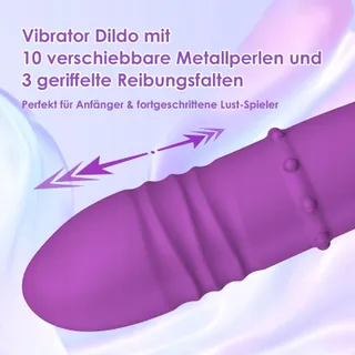 DILDO VIBRATOR Vrouwen G-Punt Klitoris 10 Standen Telescopisch — miniatuur 7