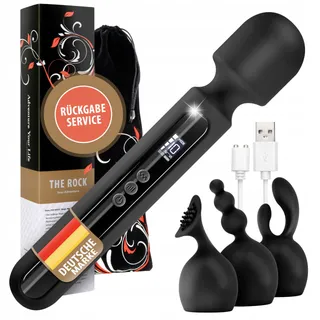 THE ROCK XXL Magic Wand Vibrator Siliconen Massagestaaf Dildo