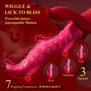 DILDO Vibrator met Tong 3-in-1 Vrouwen Klitoris G-Punt — miniatuur 3