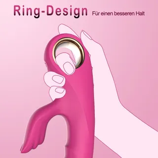 RABBIT Vibrator Voor Vrouwen Met Stootfunctie 10 Modi Roze — miniatuur 7