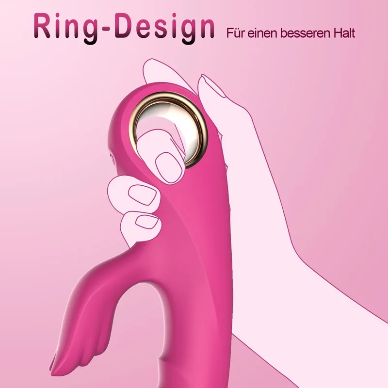 RABBIT Vibrator Voor Vrouwen Met Stootfunctie 10 Modi Roze — foto 7