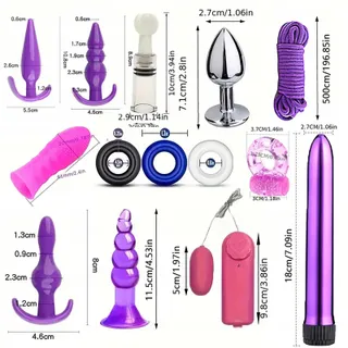 BONDAGE BDSM Set 38-delig Voor Paren En Beginners Paars — miniatuur 2