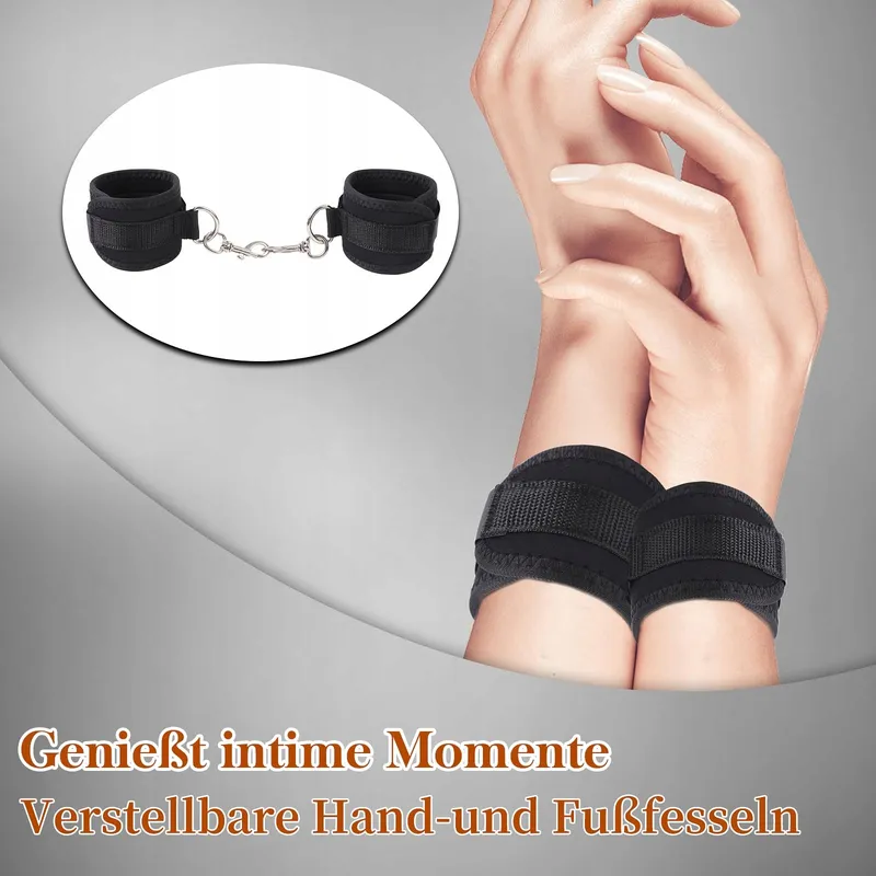 BDSM Bondageset Paren Handboeien Halsband Verstelbaar Fetisj — foto 4
