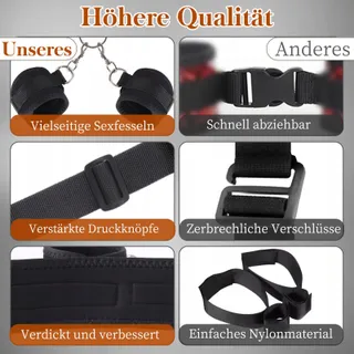 BDSM Bondageset Paren Handboeien Halsband Verstelbaar Fetisj — miniatuur 6
