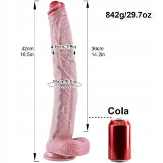 XXXL Realistische Siliconen Dildo 42cm Sterke Zuignap — miniatuur 7
