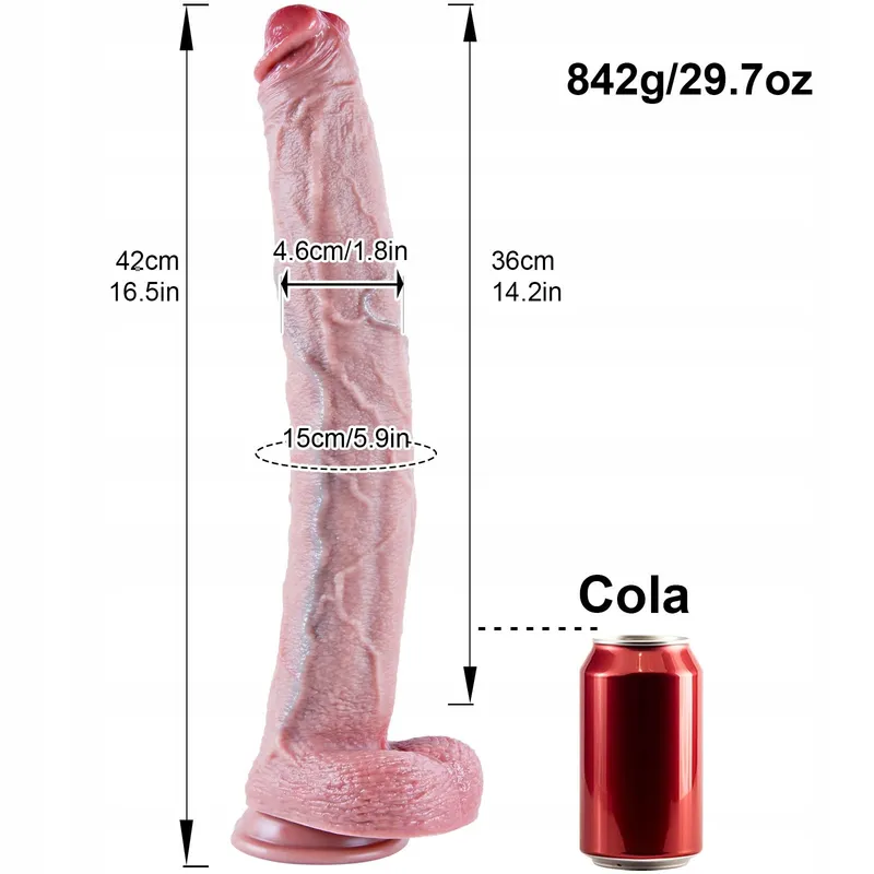 XXXL Realistische Siliconen Dildo 42cm Sterke Zuignap — foto 7