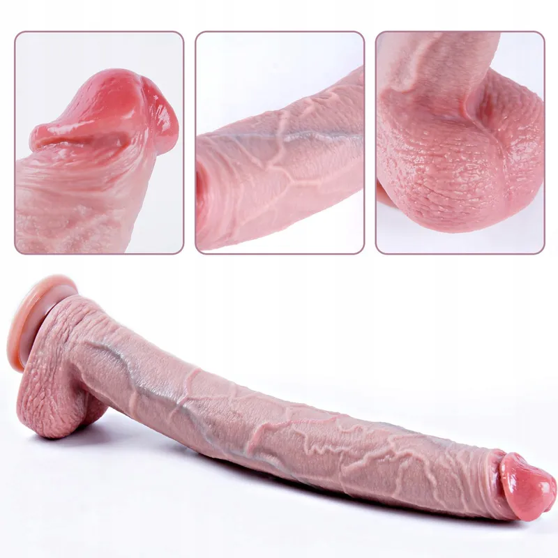 XXXL Realistische Siliconen Dildo 42cm Sterke Zuignap — foto 2