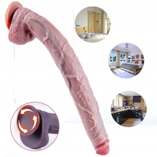 XXXL Realistische Siliconen Dildo 42cm Sterke Zuignap — miniatuur 4
