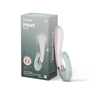 SATISFYER Heat Wave Rabbit Vibrator Bluetooth Warmtefunctie 20cm