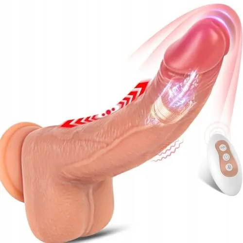 DILDO VIBRATOR Realistische Dildo met Stootfunctie voor Vrouwen — foto 1
