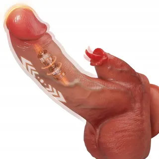 ALLMAY Vibrator Dildo 10 Vibraties 7 Standen Verwarming G-Punt Anaal — miniatuur 1