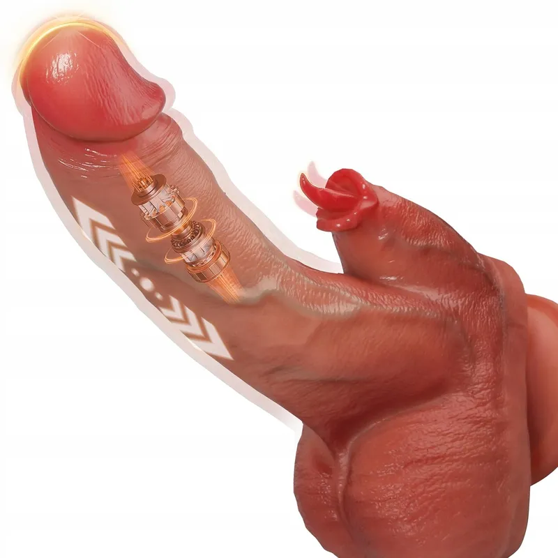 ALLMAY Vibrator Dildo 10 Vibraties 7 Standen Verwarming G-Punt Anaal — foto 1
