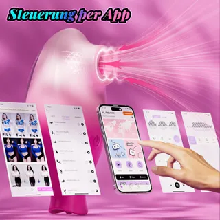 DILDO 2-in-1 Klitorisvibrator Met App Voor Vrouwen Roze — miniatuur 6