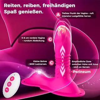AUFSITZ DILDO Vibrator Voor Vrouwen 10 Functies Wrijving En Stimulatie — miniatuur 2