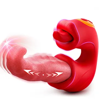 GLANVOO Tongvibrator Voor Vrouwen Klitorisstimulator 10 Modi