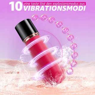 Lipstick Mini Vibrator Vrouwen 10 Vibratiestanden Siliconen Koppen — miniatuur 3