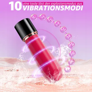 Lipstick Mini Vibrator Vrouwen 10 Vibratiestanden Siliconen Koppen — miniatuur 8