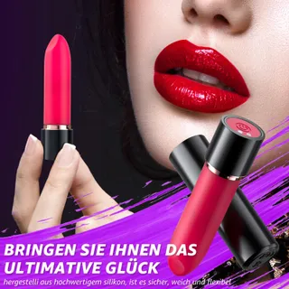 Lipstick Mini Vibrator Vrouwen 10 Vibratiestanden Siliconen Koppen — miniatuur 5