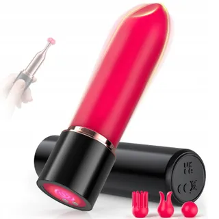 Lipstick Mini Vibrator Vrouwen 10 Vibratiestanden Siliconen Koppen — miniatuur 1