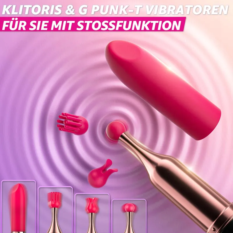 Lipstick Mini Vibrator Vrouwen 10 Vibratiestanden Siliconen Koppen — foto 4