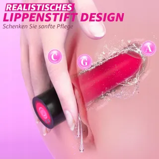 Lipstick Mini Vibrator Vrouwen 10 Vibratiestanden Siliconen Koppen — miniatuur 2