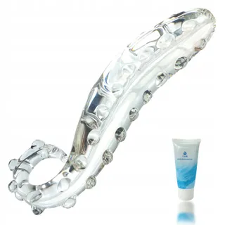 TRANSPARENZ Roze Glazen Dildo S-vorm G-Punt Massager