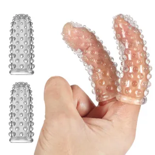 FINGERHÜLLEN 2 Vingerhoesjes Klitoris G-Punkt Stimulator — miniatuur 1