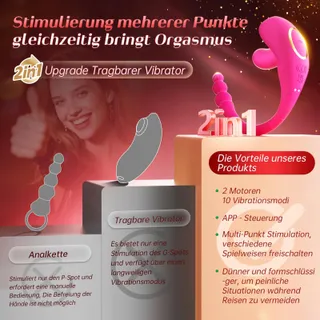 APP VIBRATOR Set G-Punkt Anaal Klitoris 10 Standen — miniatuur 4