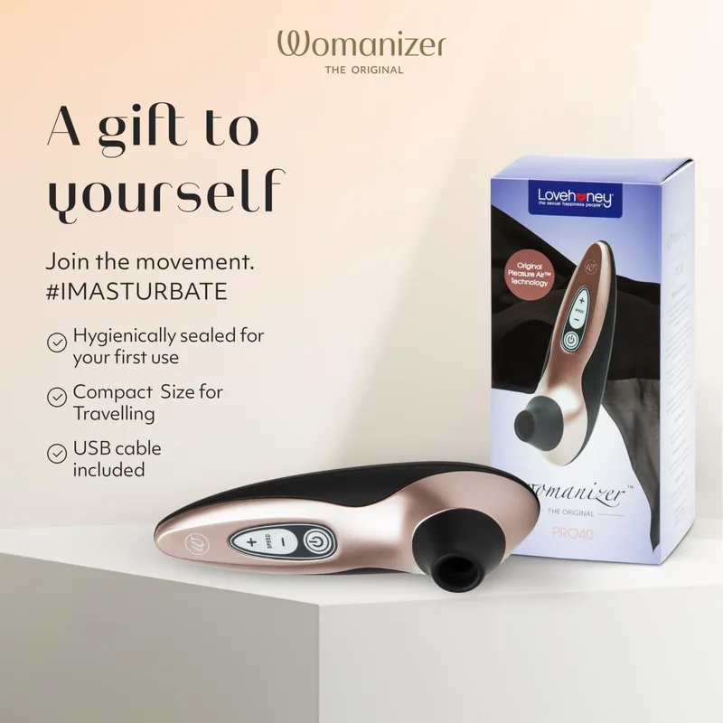 WOMANIZER Pro40 Klitorisstimulator Vibrator Waterdicht Rosegoud — foto 5