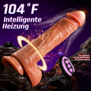 XXLTOYS Vibrerende Dildo 5-in-1 Verwarming Zuigfunctie — miniatuur 5