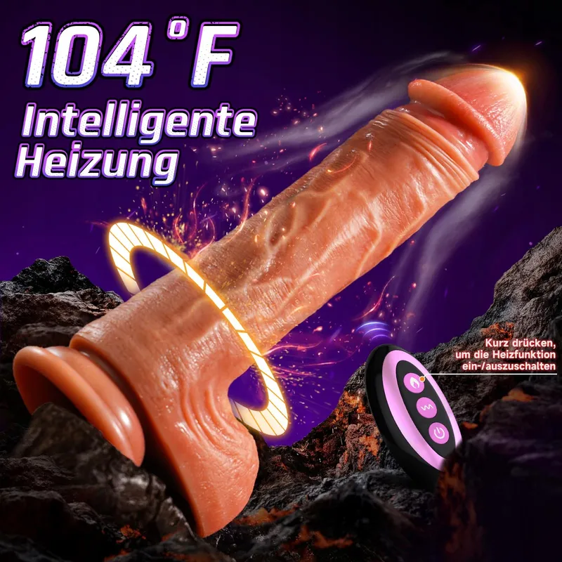 XXLTOYS Vibrerende Dildo 5-in-1 Verwarming Zuigfunctie — foto 5