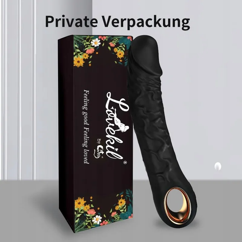 Diloschwanz Vibrator 22cm Verwarming 10 Standen — foto 9