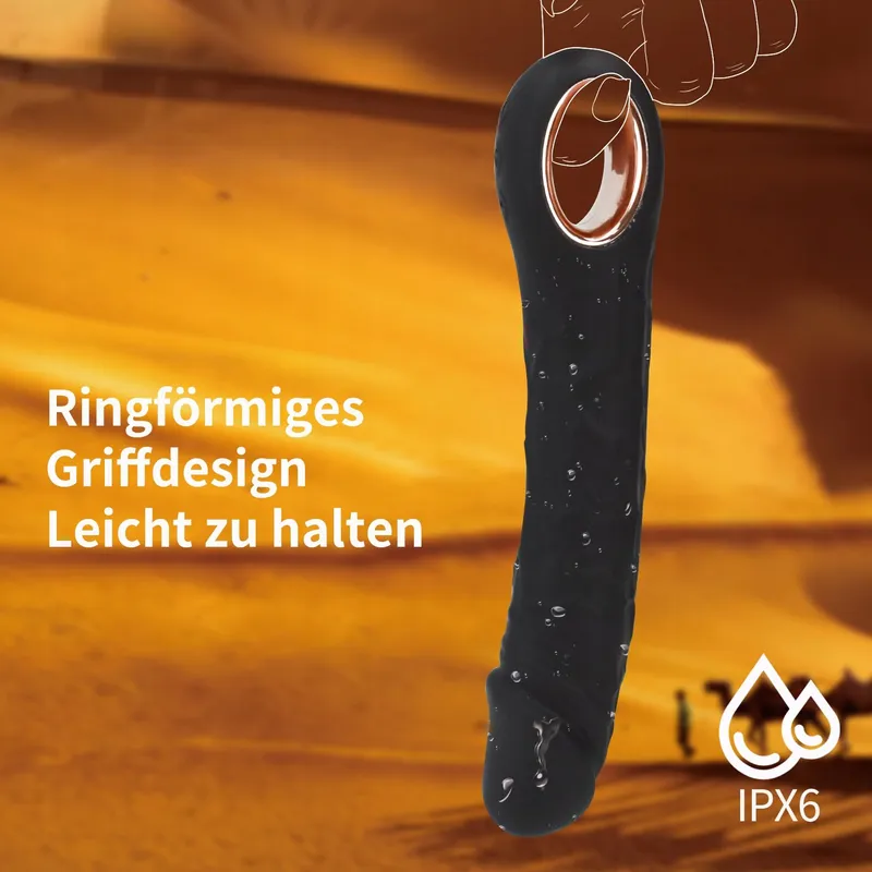 Diloschwanz Vibrator 22cm Verwarming 10 Standen — foto 5