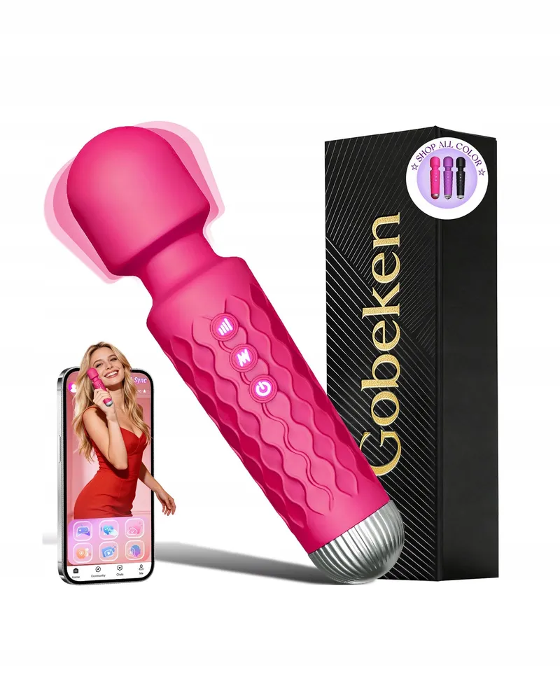 GOBEKEN Dildo Vibrator App Bediening 20 Standen Roze — foto 1