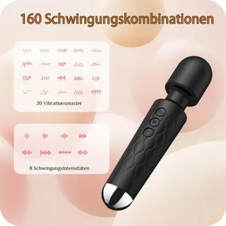 Vrouwen Vibrator G-Punt Klitoris Stimulator 8x20 Standen Zwart — miniatuur 4