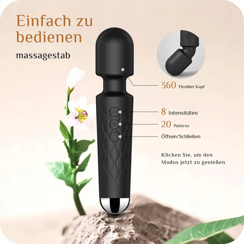 Vrouwen Vibrator G-Punt Klitoris Stimulator 8x20 Standen Zwart — foto 5