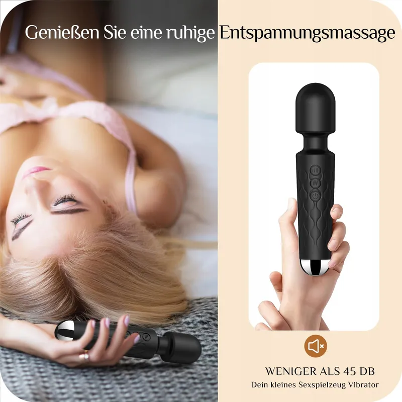 Vrouwen Vibrator G-Punt Klitoris Stimulator 8x20 Standen Zwart — foto 2