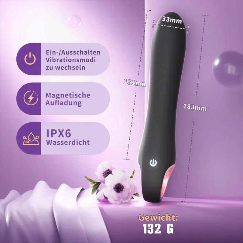 Dildo Vibrator Set Vrouwen Stil Massagestaaf Zwart — foto 6
