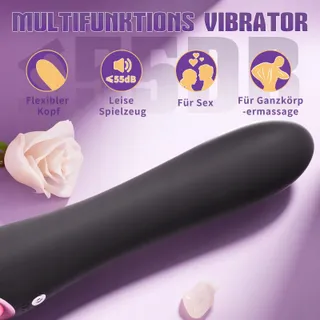 Dildo Vibrator Set Vrouwen Stil Massagestaaf Zwart — miniatuur 5