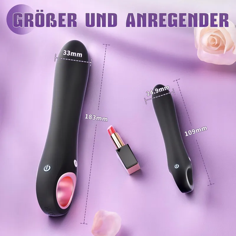 Dildo Vibrator Set Vrouwen Stil Massagestaaf Zwart — foto 2