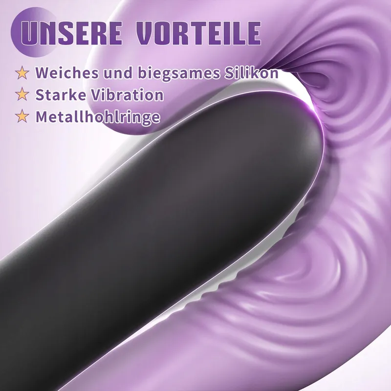 Dildo Vibrator Set Vrouwen Stil Massagestaaf Zwart — foto 4