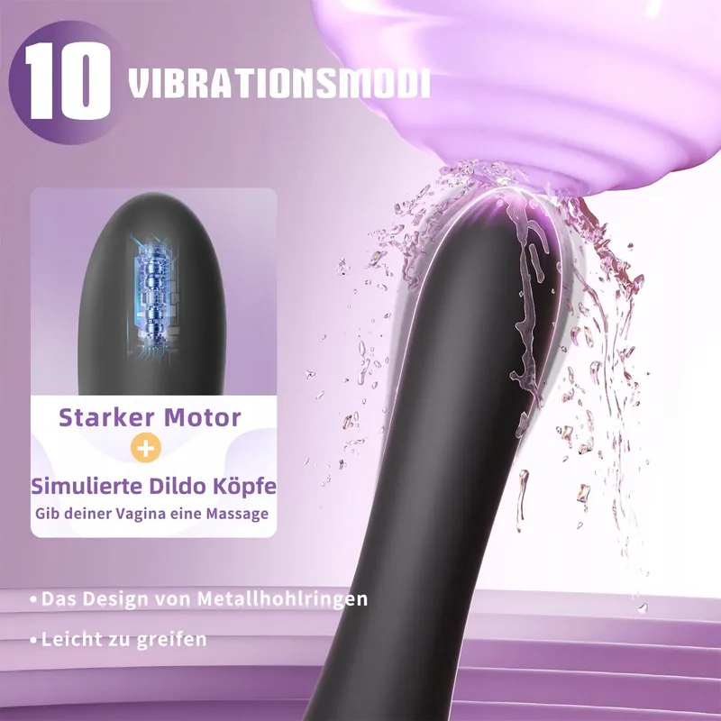 Dildo Vibrator Set Vrouwen Stil Massagestaaf Zwart — foto 3